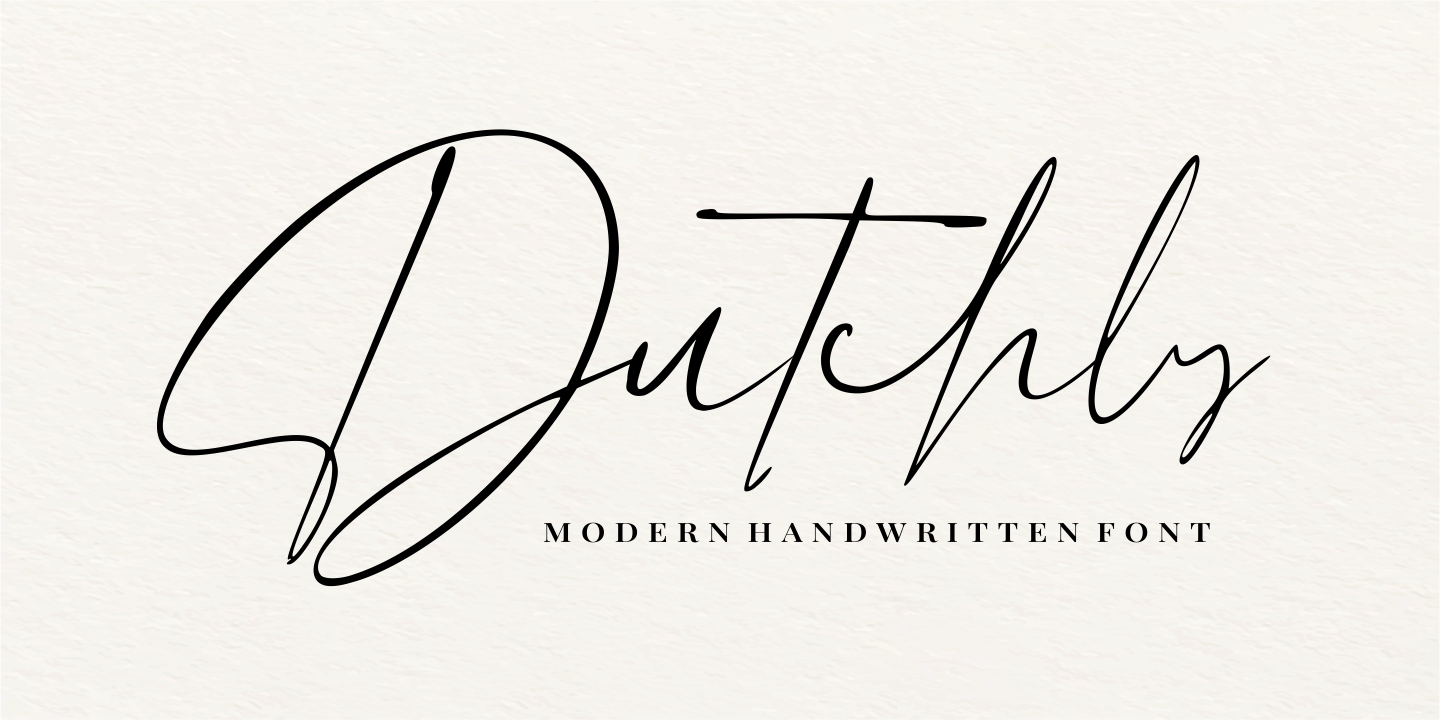 Beispiel einer Dutchly-Schriftart #1